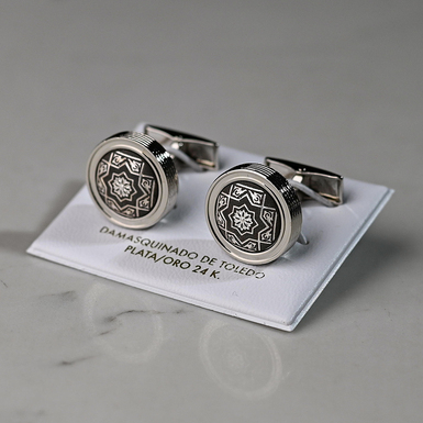 Запонки з посрібленням "Stroke" від бренду Anframa