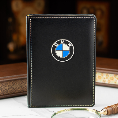 Шкіряний щоденник "BMW" із посрібленими торцями