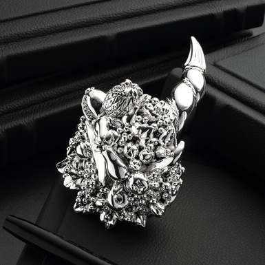 Статуэтка рог изобилия "Felicity" с посеребрением от Valenti