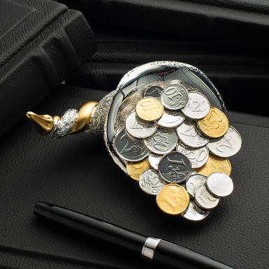 Статуетка ріг достатку "Fortune" з посрібленням та позолотою від Valenti