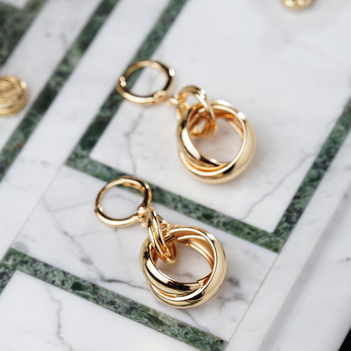 Бронзові сережки з позолотою "Ciel" від Sovrani