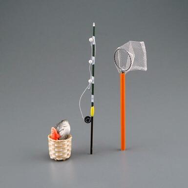 Порцелянові вудка та підсак від Reutter Miniaturen