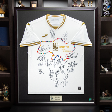 Автографы футболистов сборной Украины на футболке из собственной коллекции коллекционера Николая Оскомы