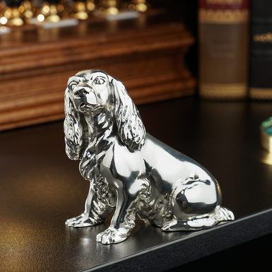 Silver-plated statuette "Cocker Spaniel" by ArtBe