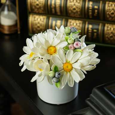 Цветы из холодного фарфора "Ромашки" от Flora Moderling