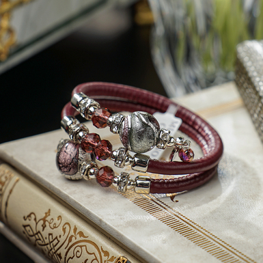 Bracelet "Nocturne" made of Murano glass