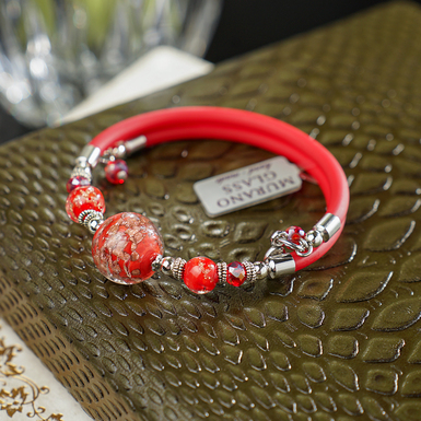 Bracelet "Liebe" made of Murano glass