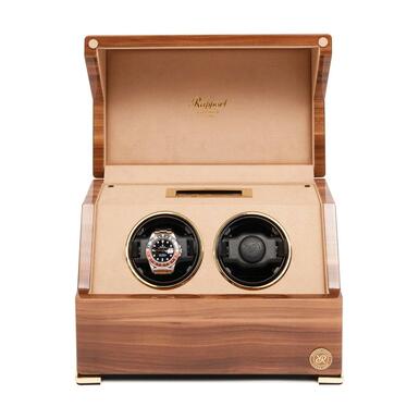 2 Walnut watches Watch Winding Box by Rapport