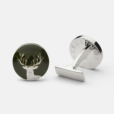 Запонки из посеребренной латуни "Stag" от Skultuna