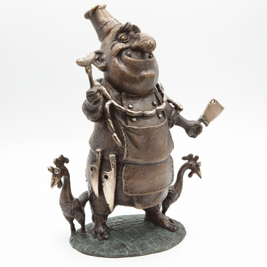 Bronze figurine "Chef"