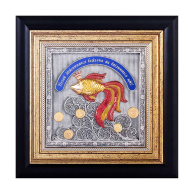 Picture "Goldfish" with Swarovski stones