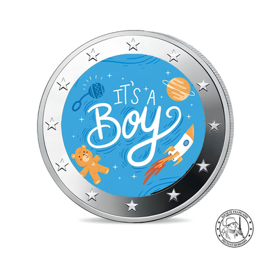 Пам'ятна монета присвячена народженню хлопчика "It's A Boy", 2 євро, 2026 рік