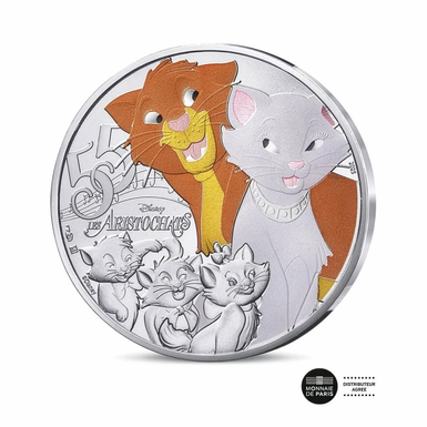 Колекційна срібна монета Disney Classic "Коти-аристократи", 10 євро, 2025 рік