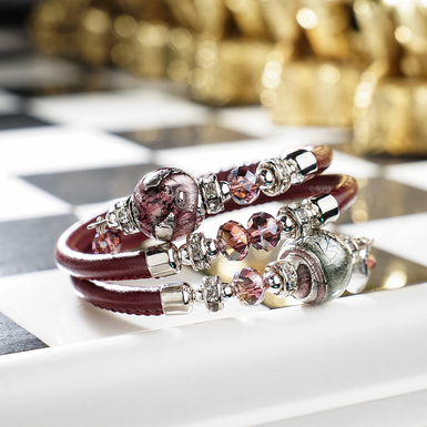 Браслет "Burgundy" из муранского стекла
