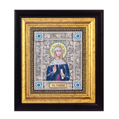Icon "Holy Martyr Galina" with Swarovski stones