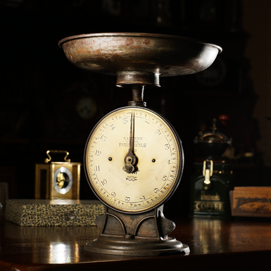 Antique "Salter's Improved Family Scale" tabletop scale, England, early 20th century