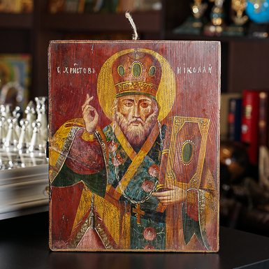 Старовинна ікона Миколая Чудотворця, Україна, середина XIX століття