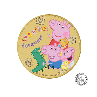 Gift coin "Peppa Pig. Together Forever!", 1 dollar, 2026