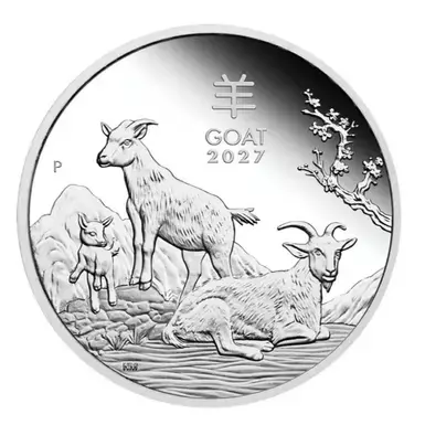 Lunar III Silver Coin (Year of the Goat 2027), 1 Australian dollar