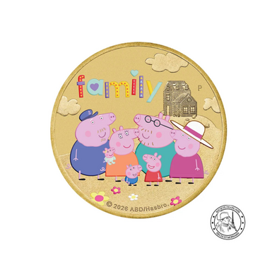 Gift coin "Peppa Pig. Family", 1 dollar, 2026