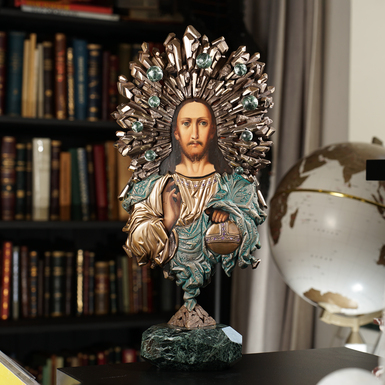 "Jesus Christ" bronze statuette by the Oziumenko brothers