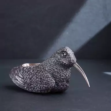 Срібна сільниця ручної роботи «A bird»