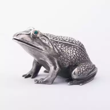 Серебряная фигура ручной работы «A frog»