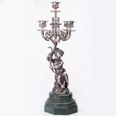 Срібний свічник ручної роботи «Antique»