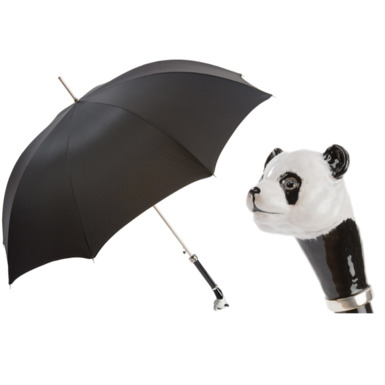 Umbrella for men "PANDA" by Pasotti general view and top.png