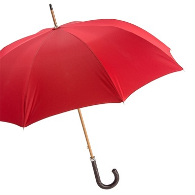 Зонт «GENT UMBRELLA WITH BRAIDED LEATHER HANDLE» от Pasotti купол.jpg