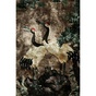 Шелковый ковёр "Журавли" 136 х 66 см