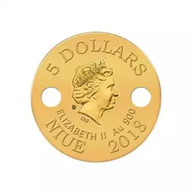 золотая монета-браслет аверс