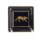 Porcelain tray "Tiger on black" top view