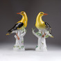 комплект фарфоровых статуэток певчие птицы