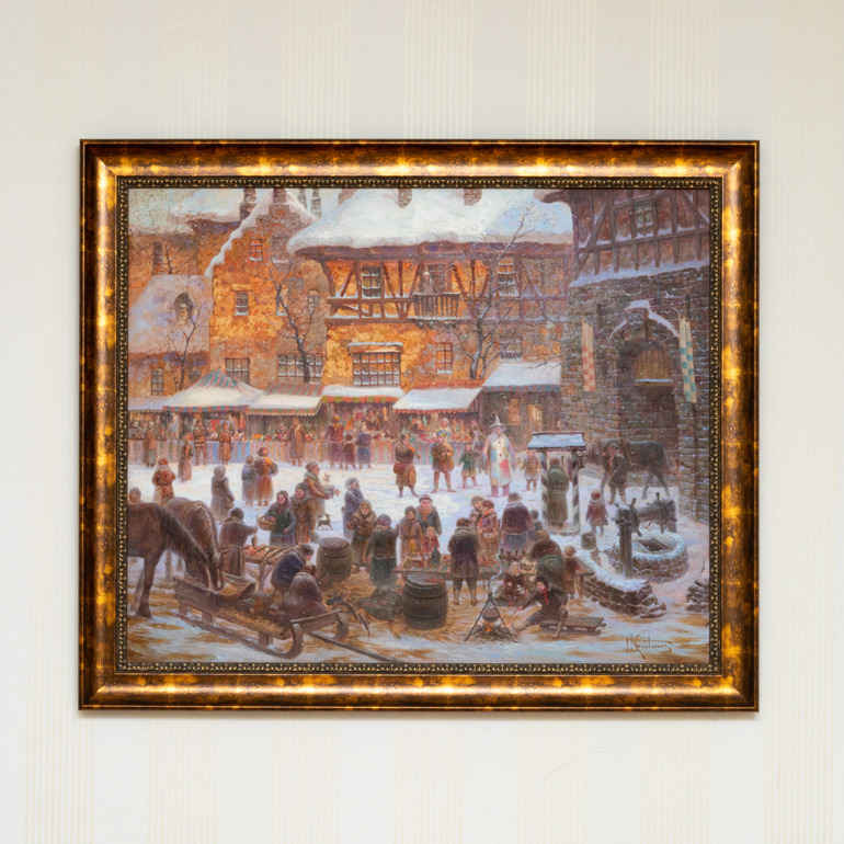 Painting "Morning on the market square. March" 