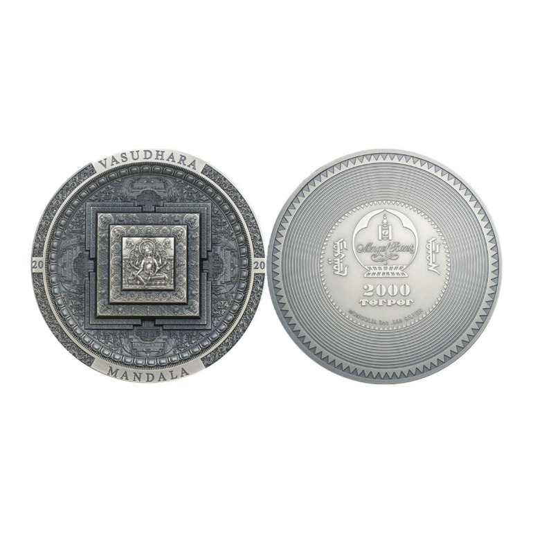  Серебряная монета "Васудхара" 