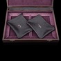 Set of bags for Talit and Tefillin "770" black Italian leather open box