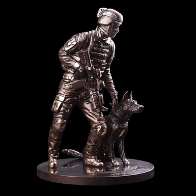 Статуэтка израильский воин с собакой из сплава бронзы купить