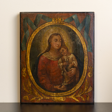 Старинная икона «Божией Матери», Украина, 19 век.jpg