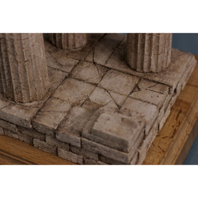 Model of the temple from eco-materials