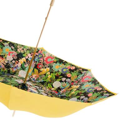 жёлтый женский зонт с цветами