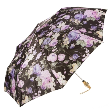 Жіноча парасолька "Dark Flowered" від Pasotti у відкритому вигляді