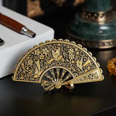Подарочный веер "Gold ornament" от Anframa (ручная позолота).jpg