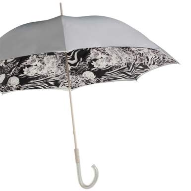 зонт серебристый женский