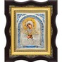 Silver-plated icon of the Virgin of the Seven Arrows