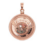 серебряная монета-кулон с покрытием розовым золотом aquarius