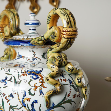 антикварная подарочная ваза ручной росписи
