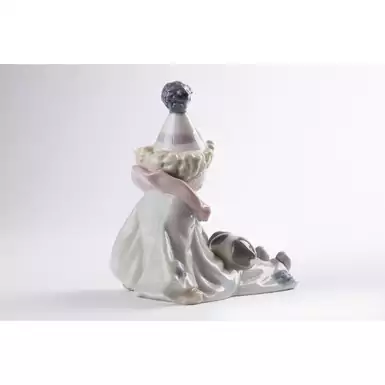 buy a rare porcelain figurine of a clown in the gift shop