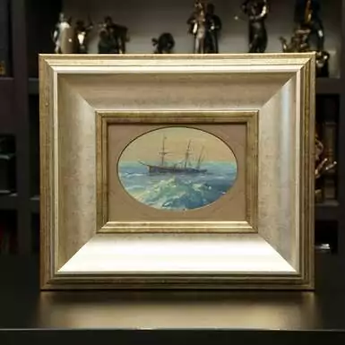 Картина "Кораблик", кабинетная живопись