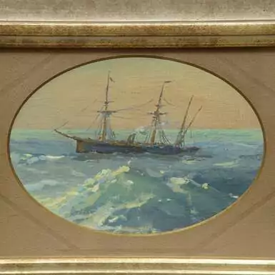 Подарочная картина с кораблем